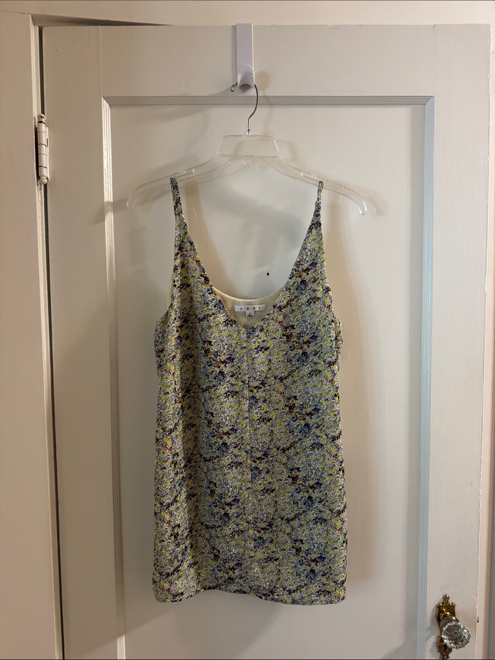 Cabi Floral V-Neck Slip Lined Tank
